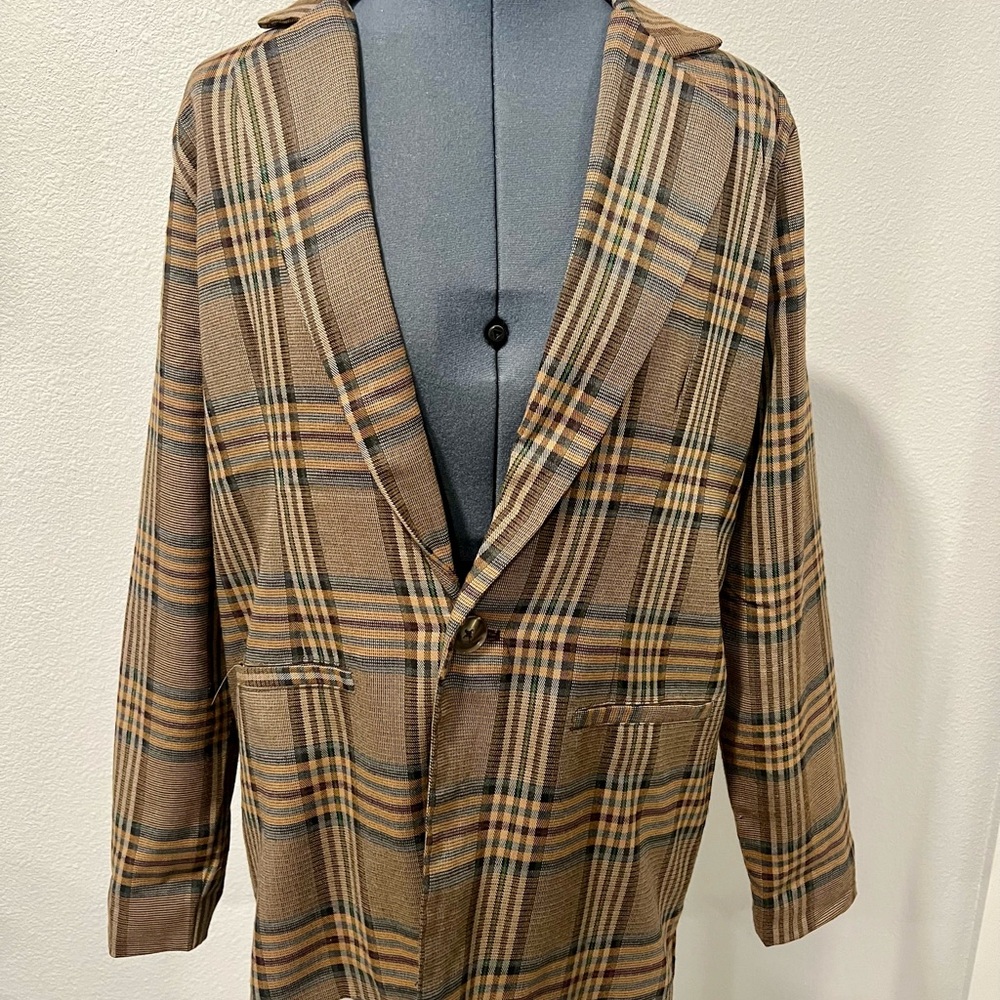 Willow Plaid Brown Women's Blazer